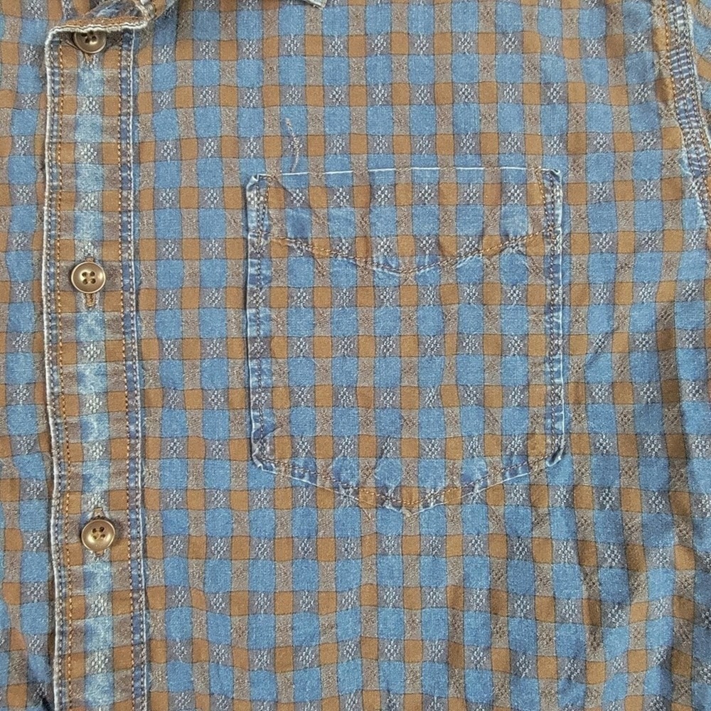 Carbon2cobalt Buffalo Check Button Down Shirt Sz L - image 6